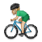 Man Biking- Medium-Light Skin Tone emoji on LG